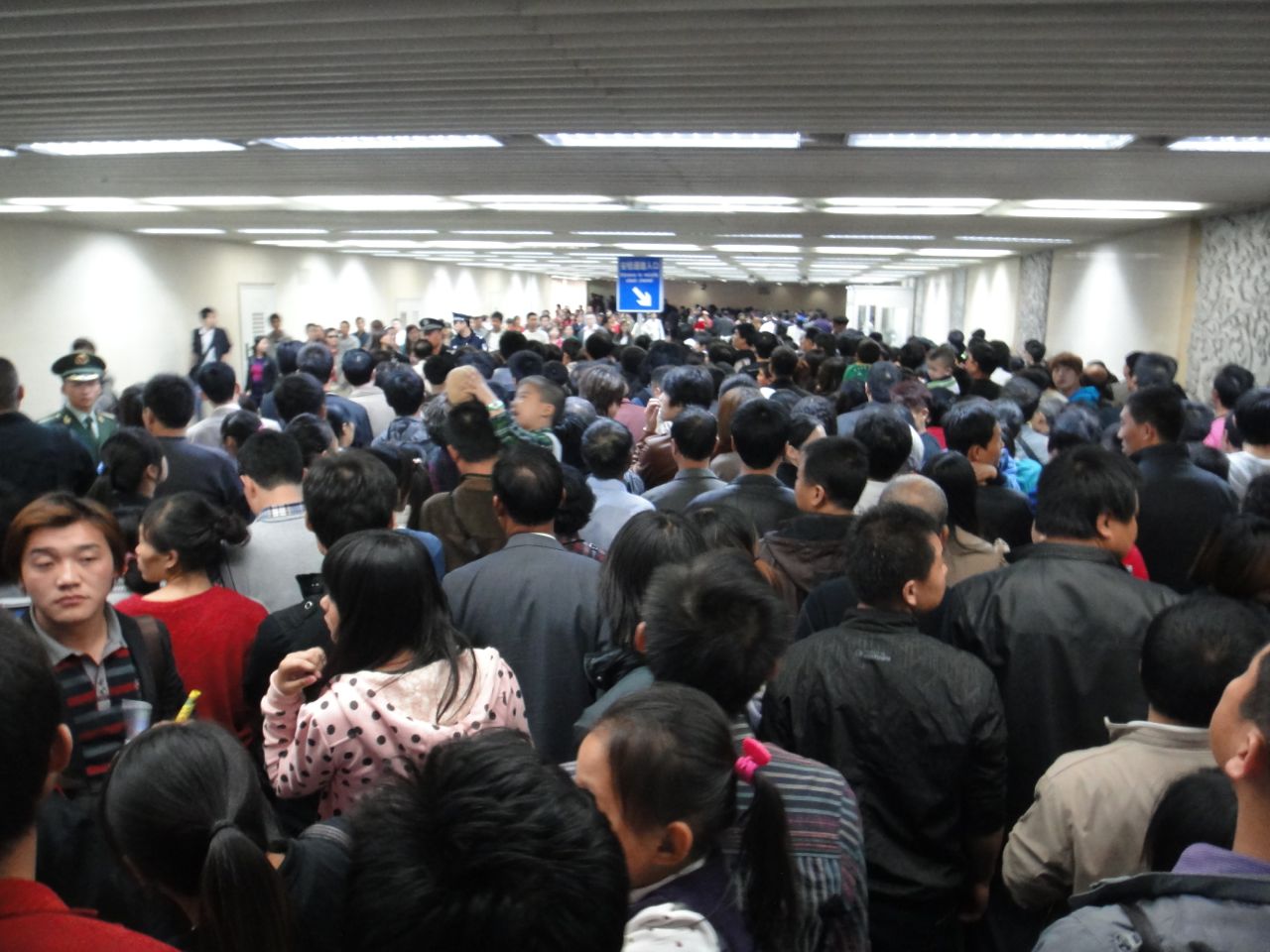 Beijing crowd underground