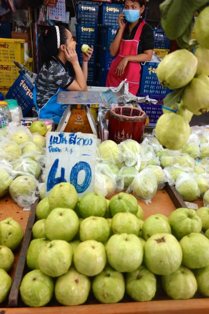 Thai guava Klong Toey wet market Bangkok