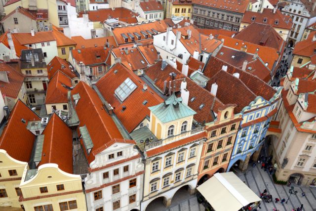 Prague Old Town from astronomical clock