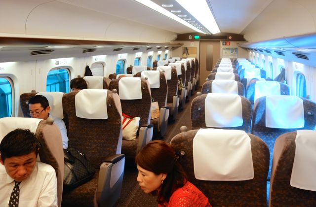 Shinkansen train Tokyo to Kyoto