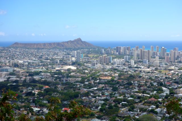 Honolulu Diamond Head cityscape Hawaii