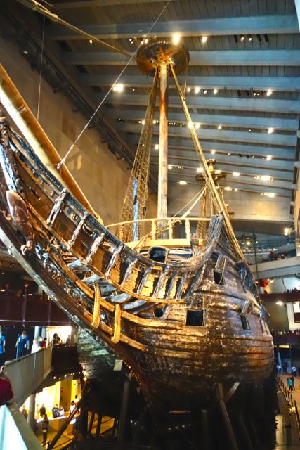 Vasa museum warship bow view