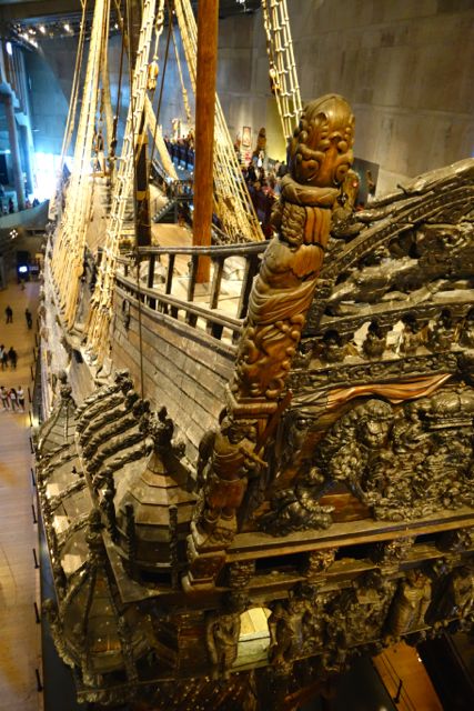 Vasa museum warship stern view