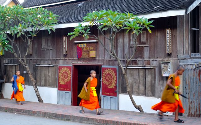 3 monks Luang Prabang Laos