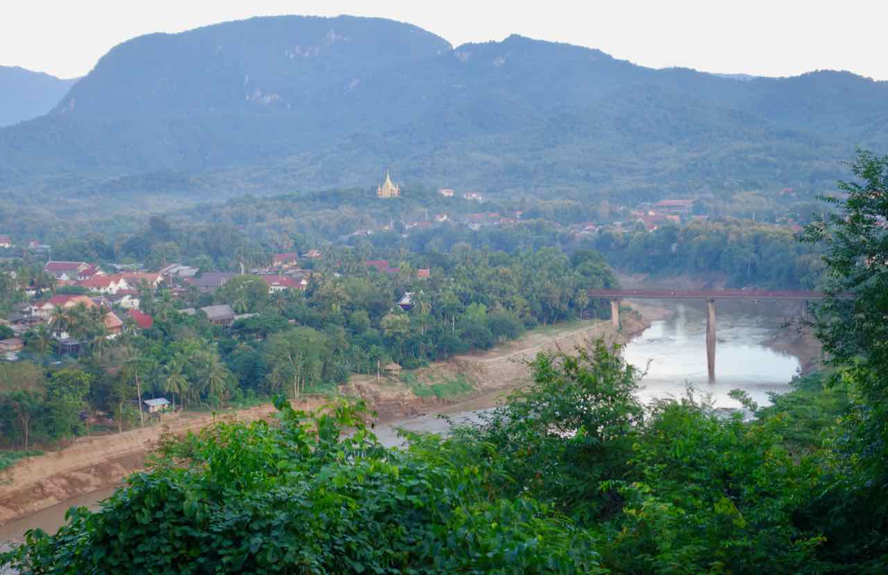 Mekong River from Mount Pho Si Luang Prabang Laos