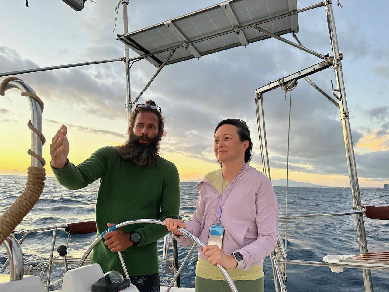 Charlotte Ye Captain David sailing Waikiki
