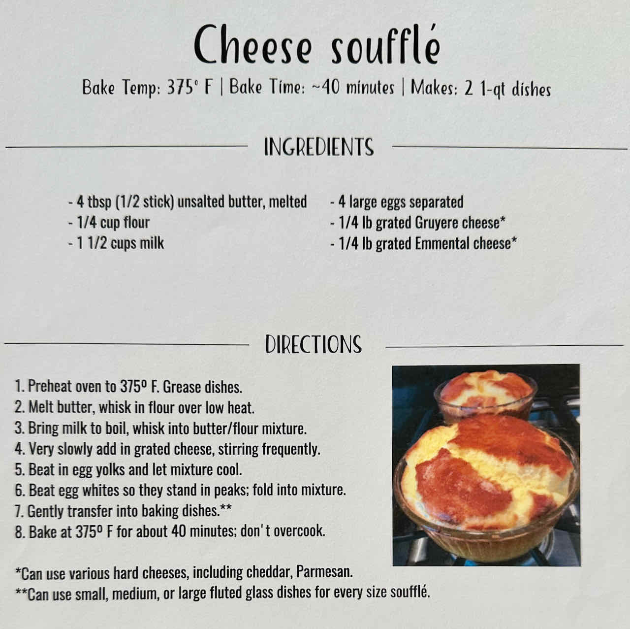 Cheese souffle recipe Stephen Henson