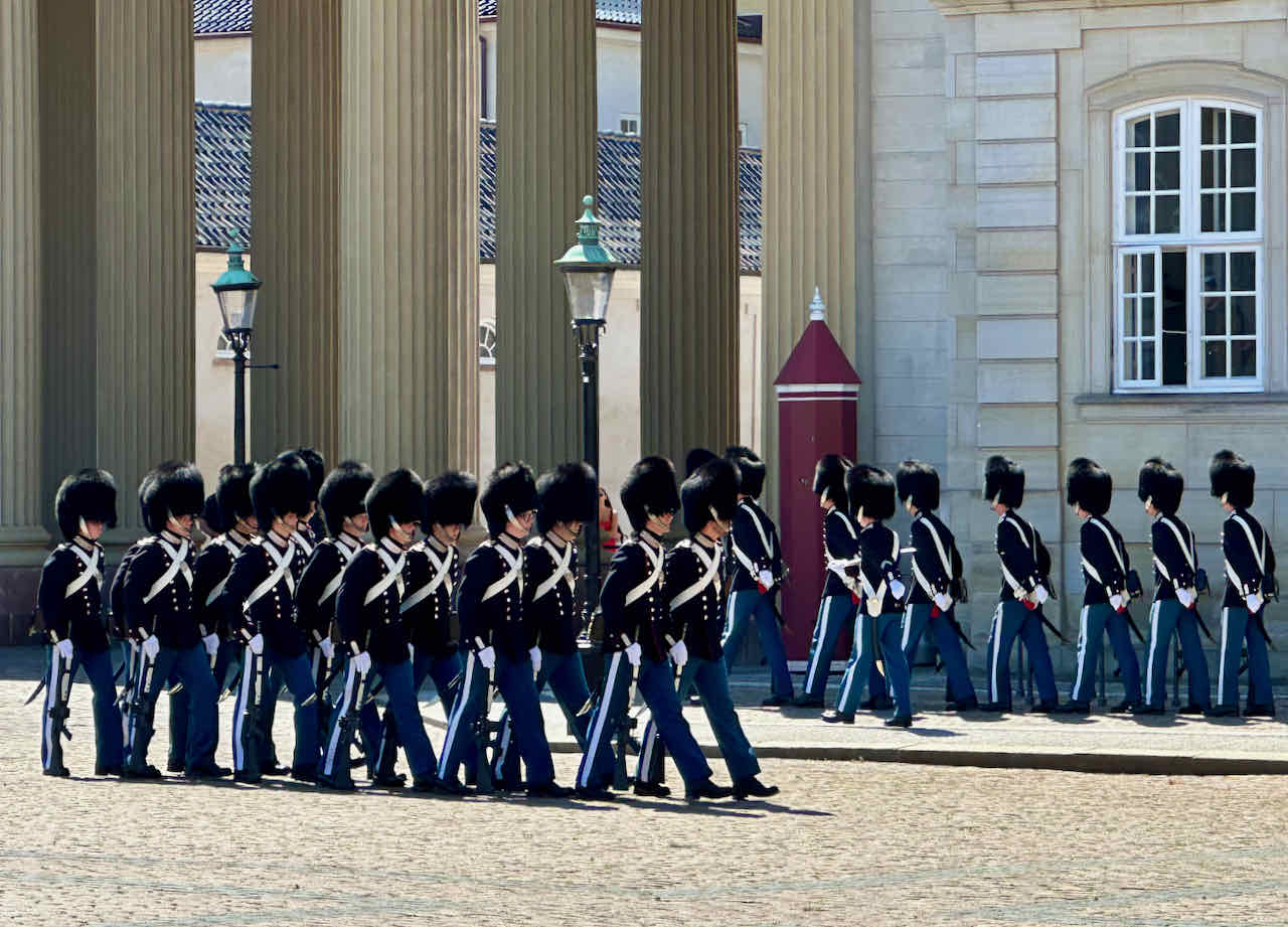 Amalienborg guard change Copenhagen