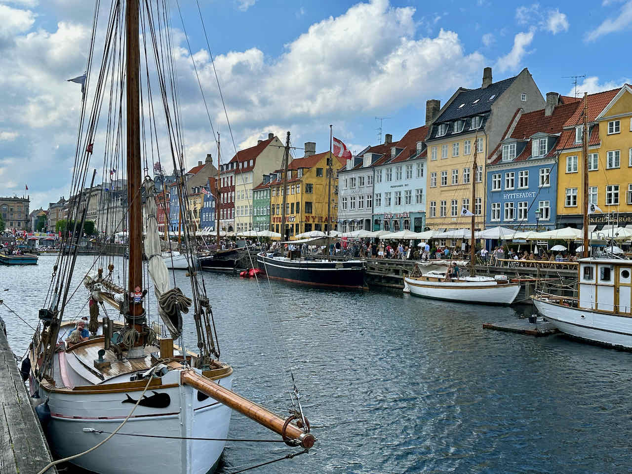 Nyhavn boats Copenhagen