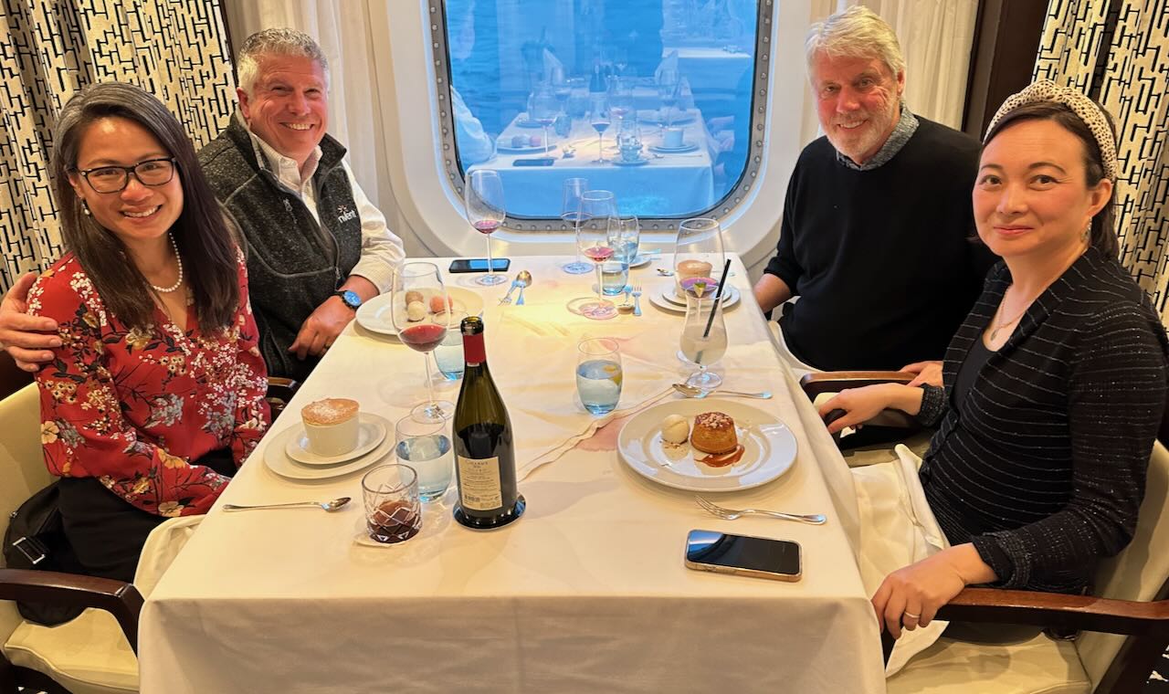 Seabourn Alaska friends dinner