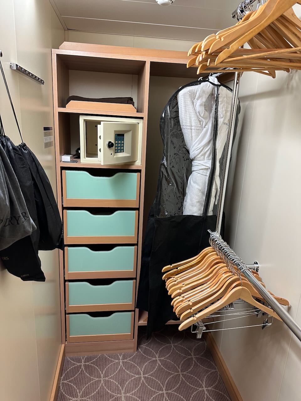 Seabourn walk-in closet